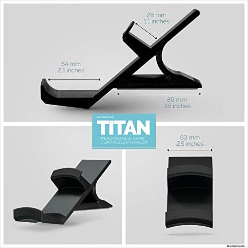 Brainwavz O Titan - Controlador de Gamepad de Desktop e porta -fones de ouvido - Projetado para Xbox One, PS4, PS3,