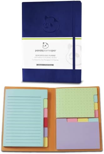 Purple Pro Planner de 6 meses de 6 meses - Planejador diário com Notas pegajosas da Spring por Panda Planner - Organizer Planner