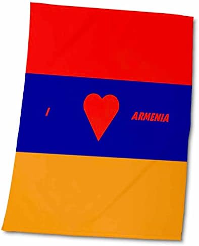 3drose Florene Love pelas bandeiras do país - eu amo a Armênia - toalhas