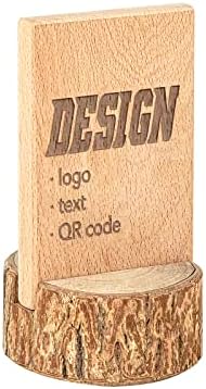 Muka Custom Wood Rustic Table Sign, gravando o nome da mesa de madeira redonda para restaurante de casamento