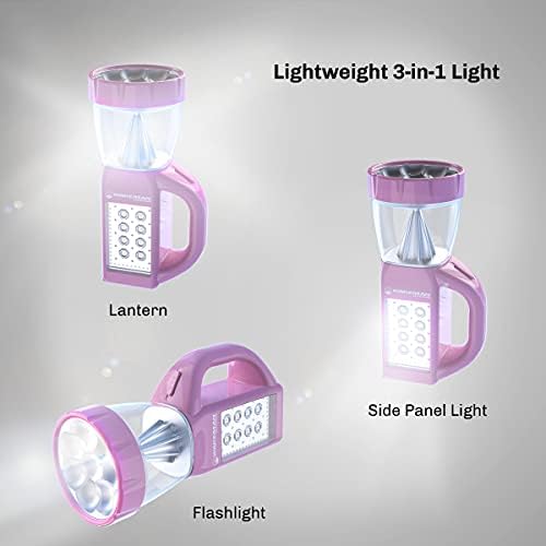 Lanterna LED 3-em-1 robusta-compacta, luz de acampamento leve, lanterna e iluminação de painel para leitura e emergências