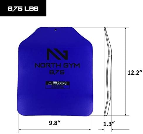 Placas de peso 3D da Northgym 14,20,30 libras - peso adicional para coletes de peso e portadores de placas, forma ergonômica, distribuição de peso otimizada, cobertura em pó