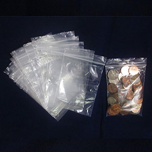 100 W 3 x 4 h reclosável de plástico transparente Poly sacols jóias Bolsas de contas