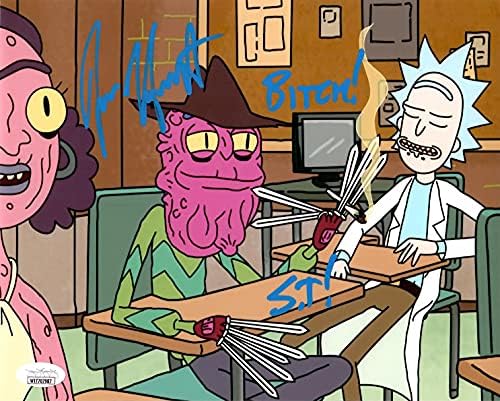 Jess Harnell autografado inscrito 8x10 foto assustadora Terry JSA Rick e Morty