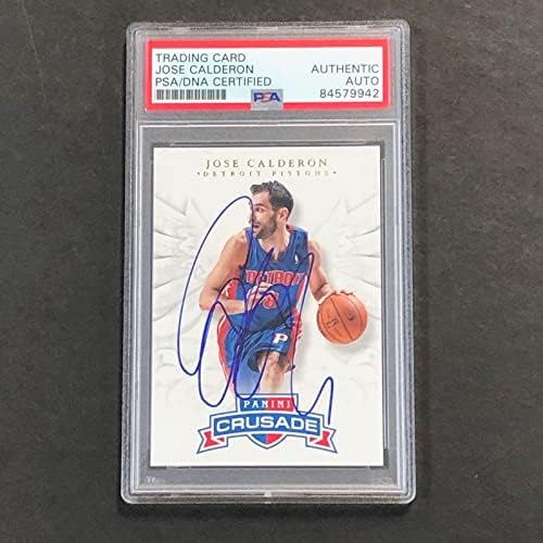 2012-13 Panini Crusade #49 Jose Calderon Cartão assinado Pistons PSA Auto Slabbed - Basketball Slabbed Rookie Cards