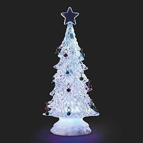 Roman 11.75 Árvore iluminada LED com sinos de decoração de mesa de Natal