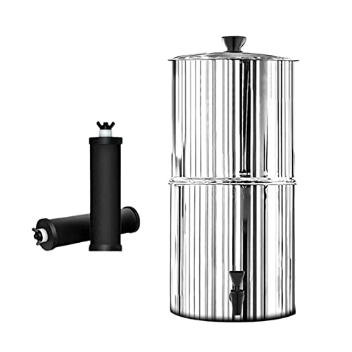 MLOL Gravity Filter System Water Filtration Bucket com 2 elementos de purificação Defe Hater-Default