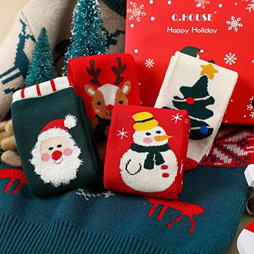 4pc Kids Meias de inverno Baby Meias de Natal Meias de piso Socks Rastrear meias No pacote de homens sem show