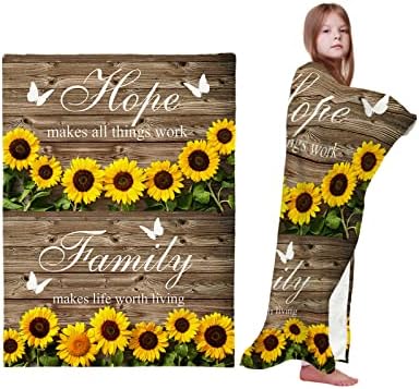 Cobertor de bebê - 30 x 40 - Retro Farm Girassol Floral Wood Grain Super macio cobertores de bebê para meninos meninas | Recebimento
