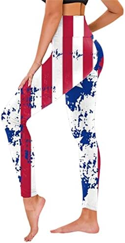 Mulheres plus size leggings 3x Dia da independência para mulheres americanas 4 de julho de calças leggings para corrida de