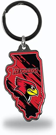 Rico Industries NCAA Illinois State Redbirds State Shapet Keychain