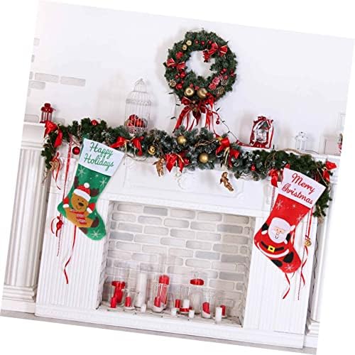 Zerodeko 4 pcs presentes de Natal meias de alegria por porta de pingente de pingente decoração de decoração de decoração de decoração para decoração sacos decorativos