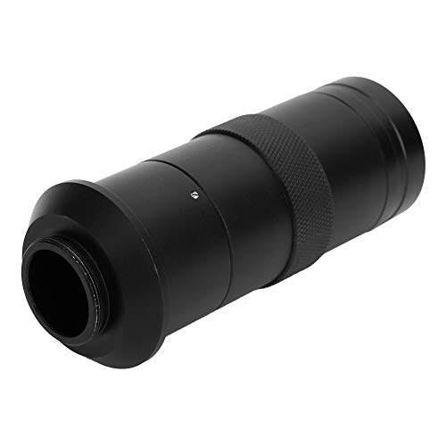 Lente de microscópio C-Mount Lens100x, lente de câmera de microscópio resistente Weigt 2.17 ~ 11.22in para reparo de telefones