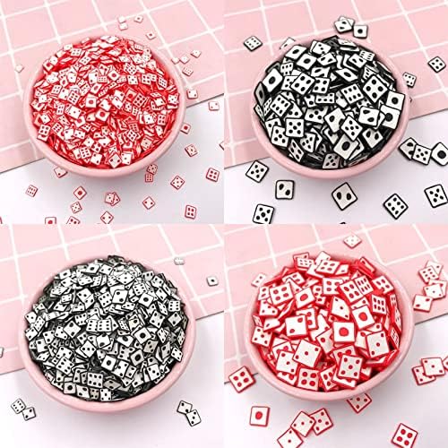 KEMEILIAN RTAO14 100G/ LOTE BLAT BLAT RED DICE FLIICES POLYMER GRAY SPRINKLES PARA OSTRAÇÕES FAZENDO ACESSÓRIOS DE CARTÃO