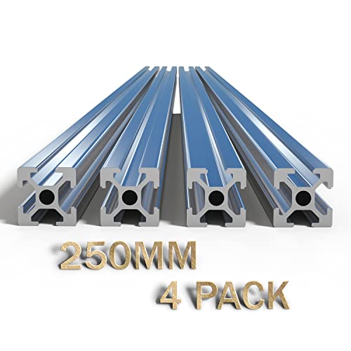 4pcs 7,87 polegadas T Slot T 2020 Perfil de extrusão de alumínio, trilho linear de alumínio padrão europeu - fácil