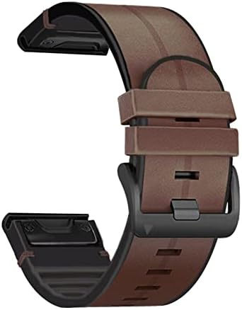NYCR Quickfit Watch Strap for Garmin Fenix ​​7 7x 6 6x Pro 5x 5 mais 3HR 935 945 S60 Silicone de couro genuíno Relógio