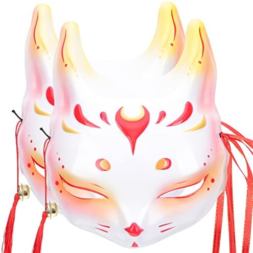 AMOSFUN 2PCS FOX- Máscaras de decoramento meio decorativas máscaras decorativas de roupas de roupas