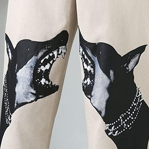 Calça esportiva solta calças de moda direta calças longas calças masculinas cães de perna larga calça masculina 10 estrelas