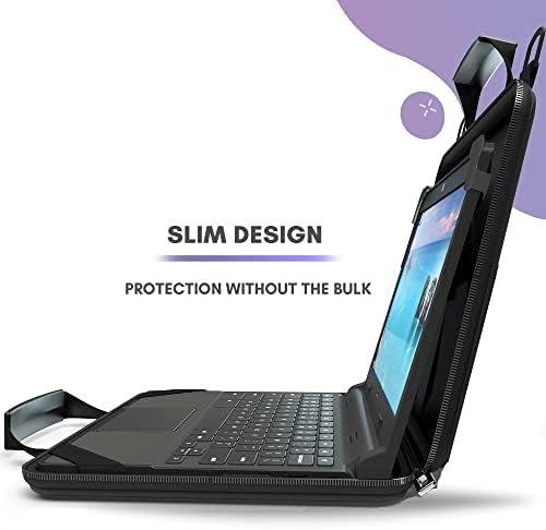 Uzbl 13-14 polegadas Chromebook Caso Laptop de proteção Hard Cover, sempre ativo com alça de ombro de alça