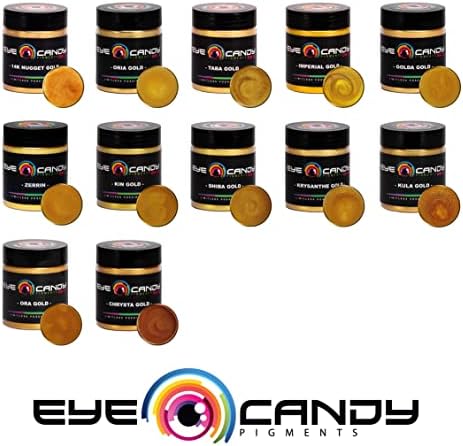 Eye Candy Premium Mica Powder Pigment “Nugget Gold 14K” MultiPurse Arts e Crafts Additive | Bombas de banho naturais, tinta,