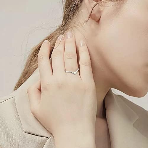 Mulheres promessa Ringsv em forma de pérola embutida anel de noivado feminino Avançado Design Simples Promessa Anel Jewelry Gifts Promise