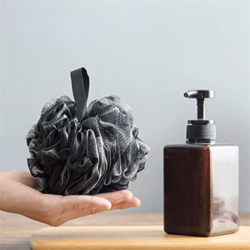 Esponja esfoliante esponja 3 pcs espumando esponja esfoliante lavadora chuveiro macia malha preta banheira bola bola corporar