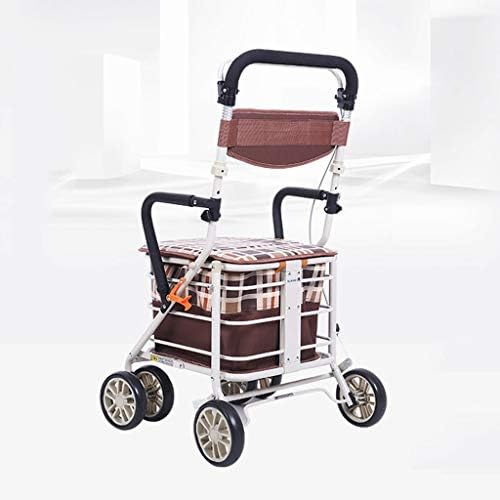 Carrinho de compras dobrável, compras leves de compras pequenas carrinho dobrável Carrinho portátil trailer de bagagem doméstica pode sentar g1