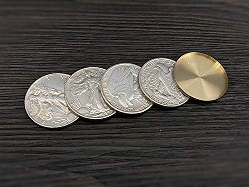 Doowops Walking Liberty Half Dollar Shell e moeda Conjunto de mágica Truques de mágica Aparecer/Vanish Magic