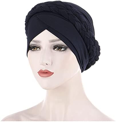 Chapeiro do cabelo feminino Wrap Hat Women Mulheres Muslim Turbow Hatbow lantejas de cabeceira de cabeceira capa de