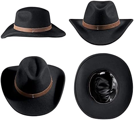 Misture chapéu de cowboy marrom com largura de lã chapéus de feltro para homens mulheres westback hat hat panamal rancho