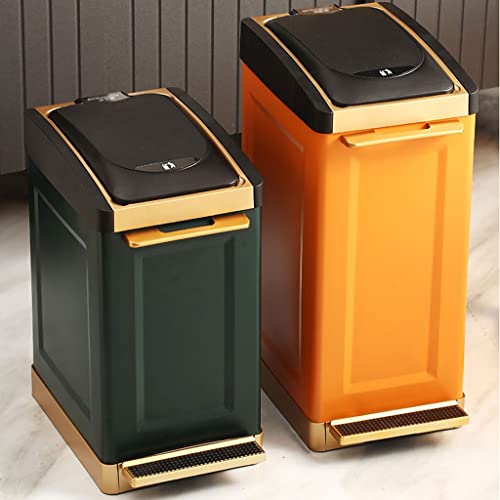 Lixo de lixo de kyusar lata lata de cozinha lata de cozinha, lixeira com tampa, lixo lixo lixo lixo aço inoxidável lixeira, balde interno de plástico, caixas de reciclagem de resíduos de fechamento suaves caixas de reciclagem