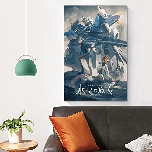 Cartazes de anime Mobile Suit Gundam The Witch From Mercury Cool Posters Posters para meninos Sala Impressão de arte de parede para