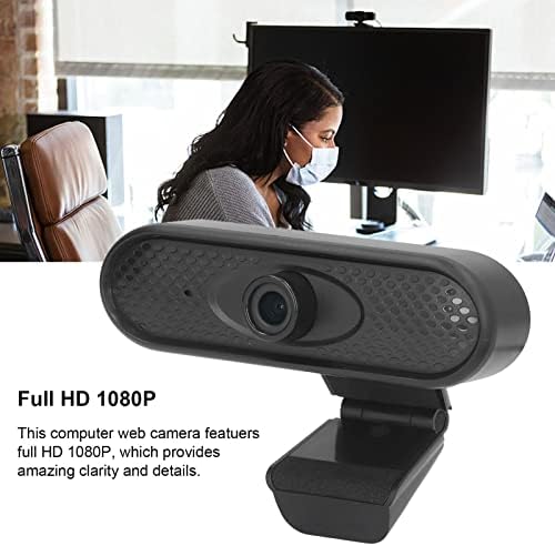 Câmera de computador, plugue e reprodução, USB, webcam de computador, Full HD 1080p, foco automático, estéreo, ampla