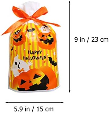 Hemoton 50 PCs Halloween Candy Sacos plásticos bolsa de armazenamento de presente para crianças recipientes de doces