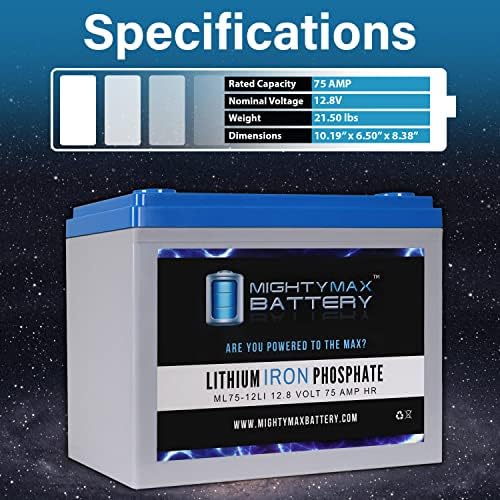12V 75AH Bateria de substituição de lítio compatível com Eaton FC3KVA - 4 pacote