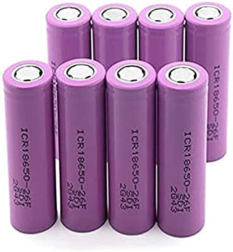 Zoyk Baterias de lítio Bateria 3.7V 2600mAh, banco de energia recarregável, microfone, rádio, lanterna, 6 peças