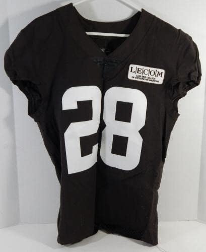 2020 Cleveland Browns Kevin Johnson #28 Jogo usou Brown Practice Jersey 40 553 - Jerseys de jogo NFL não assinado usada
