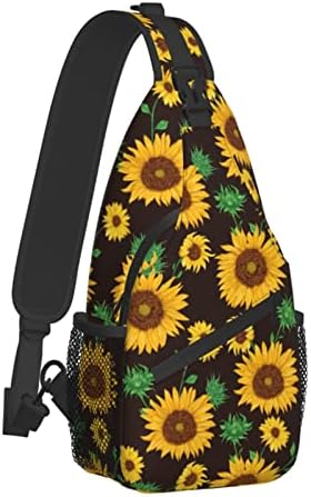 Yamegoun Sling Bag Travel Crossbody Backpack ombro de pacote de peito Daypack para mulheres homens com cinta leve ao ar livre