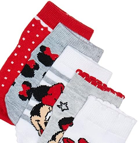 Disney Unisisex-Baby Minnie Mouse Baby 5 pacote de pacote de meias