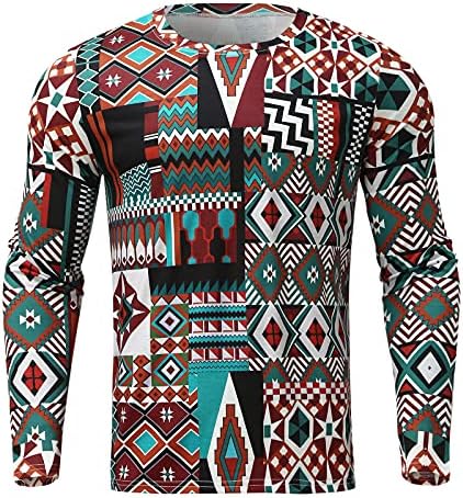 Camisa de camisa de soldado masculino para homens de halloween para homens de manga longa camiseta comum de manga longa camisa atlética Brown Brown