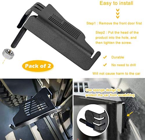 PEGS PEGOS PARA JEEP WRANGLER JK JL GLADIATOR JT 2007-2023 Pedals de dobradiça da porta com parafuso de bandeira nos EUA na