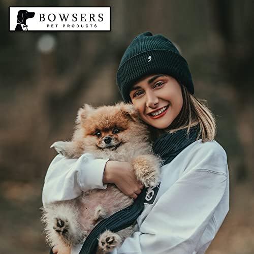 Bowsers Artisan Diner Single Dog Alimentador - Moldura de madeira de borracha artesanal com alimentador de tigela de cerâmica quadrada para cães - fóssil, grande, 22 x 10 x 6