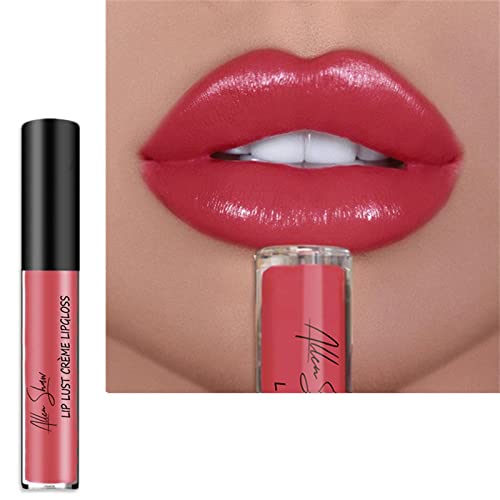 Xiahium batom de batom metálico Lip esmalte cremoso Lip Gloss Ladies Lipstick Blumin Lip Blusk Blusk de Lipsk 4ml Lip Lip Lip Lip