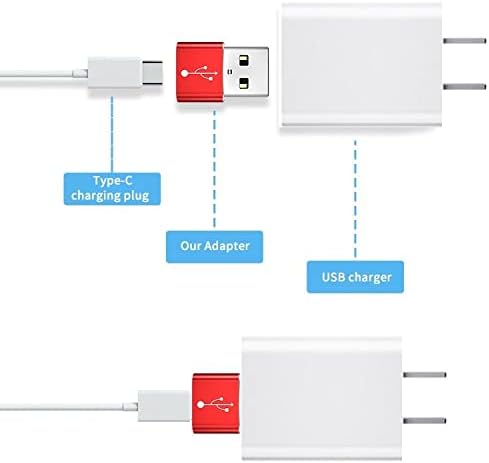 Adaptador de ondas de caixa compatível com engenharia adolescente op-z-USB-A para C PORTCHANGER, USB TIPO-C OTG USB-A Converter Charging Data-Metallic Silver