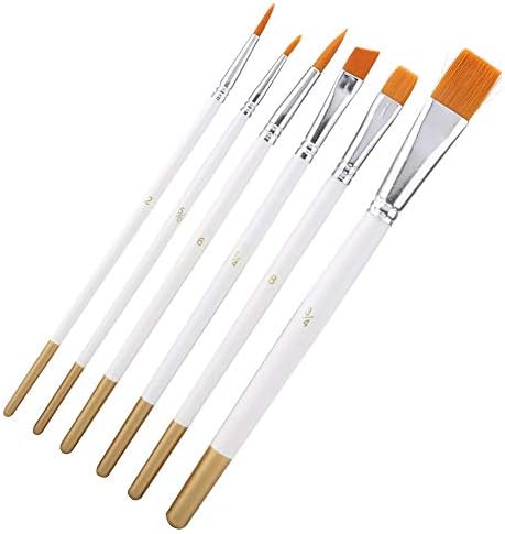 Ftvogue 6pcs pinturas abrasas de desenho kit de caneta de nylon pincel pincel conjunto de pintura artesanal pintura aquarela kit de pincel aquarela