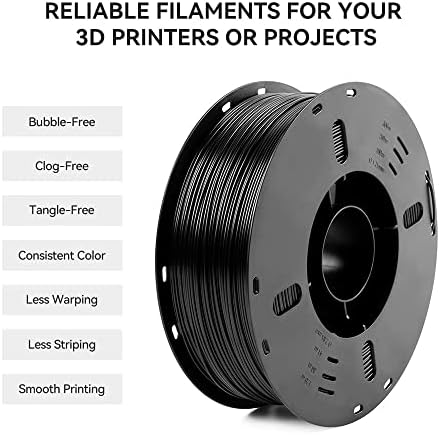 Voxelab Abs Pro filamento 1,75 mm, impressão 3D Filamento ABS + resistente ao calor, filamento de impressão 3D forte e durável,