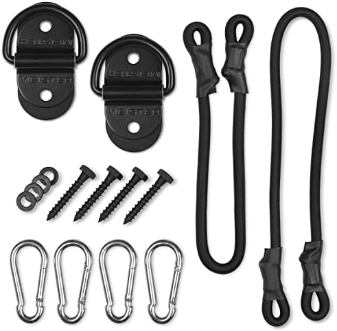 Meister Double-End Speed ​​Bag D-ring Kit-Montagens de piso e teto com bungees e carabiners
