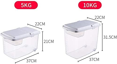 Yiwango alimentos contêiner de contêiner de armazenamento de arroz de arroz e arroz de arroz caixa de armazenamento de armazenamento jarro de arroz
