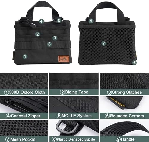 Viperade VE5 EDC Pocket Organizer, EDC Pouch Organizer, Nylon EDC Organizer, bolsa de bolso multitool de utilidade para uso diário