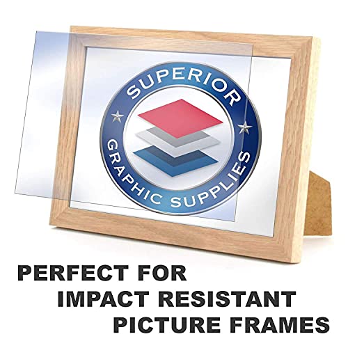 Suprimentos gráficos superiores PETG Clear Plexiglass Plástico Folhas 24 x 36 polegadas de espessura de 30mil para DIY, projetos de exibição e artesanato